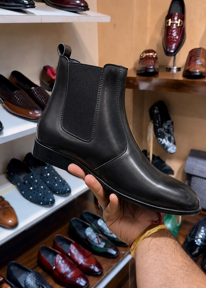 All Black Chelsea Boots