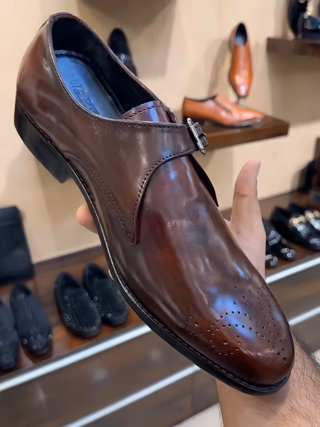 Brown Patina Single Monks