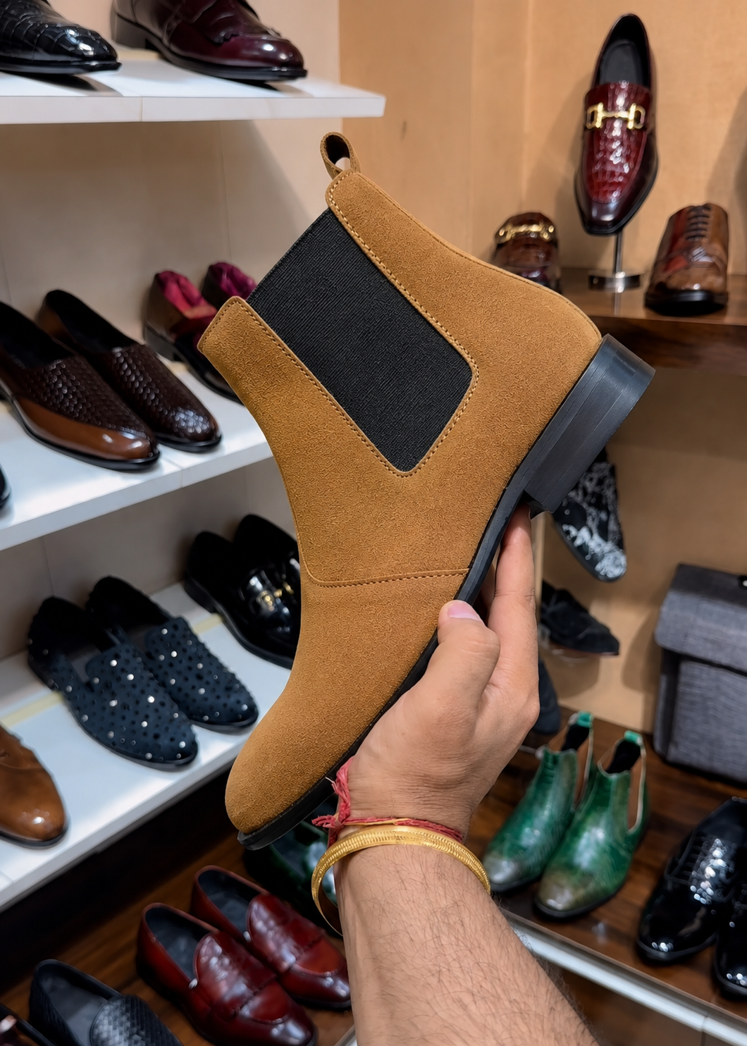 Tan Suede Chelsea Boots