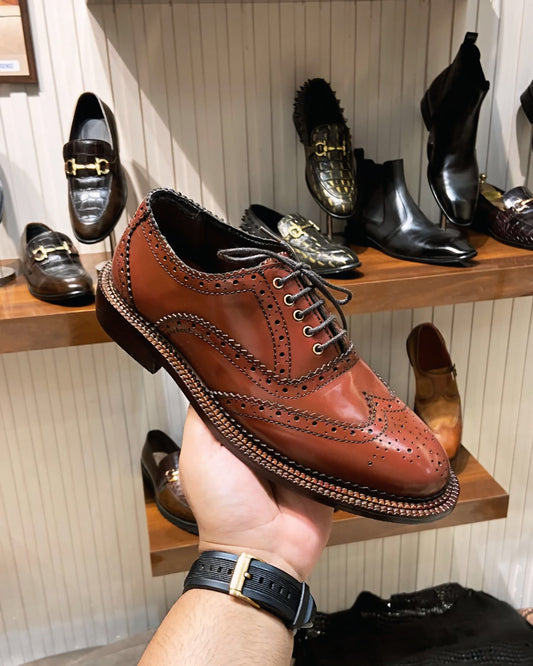 Tan Goodyear Welted Brogues