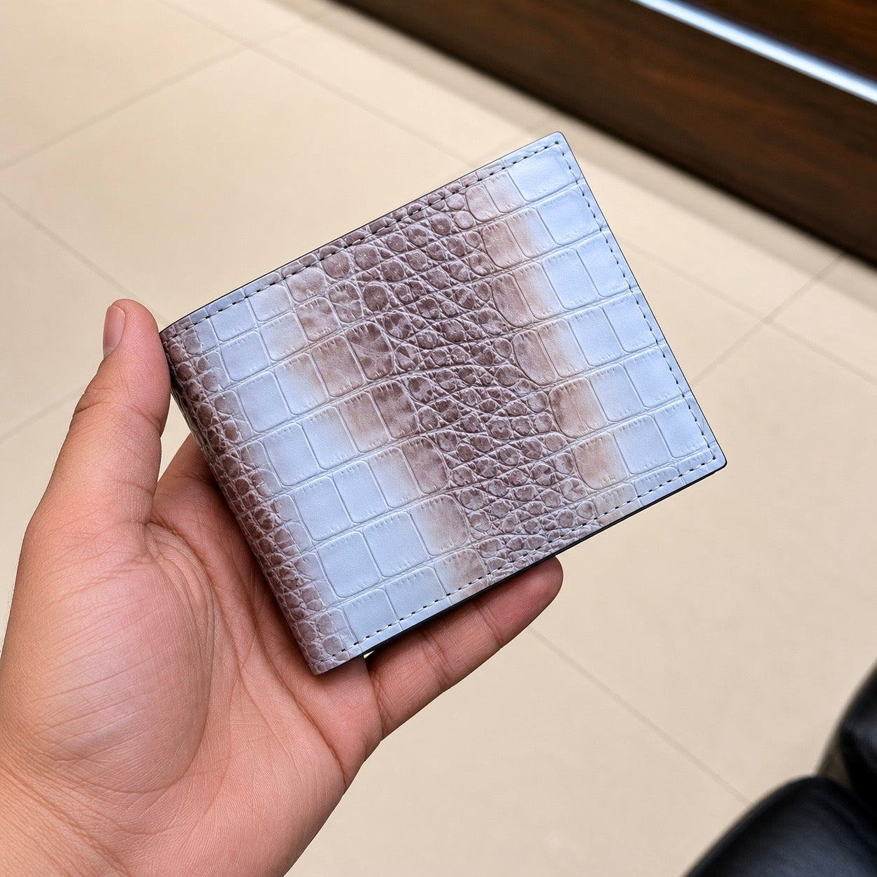 Exotic Himalayan Crocodile Scaled Wallet