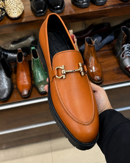 Tan Chunky Loafers