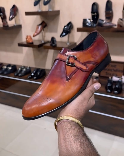 Dual-tone Sun-tan Burnished Single Monks
