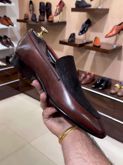 Brown Spectator Stingray Moccasins