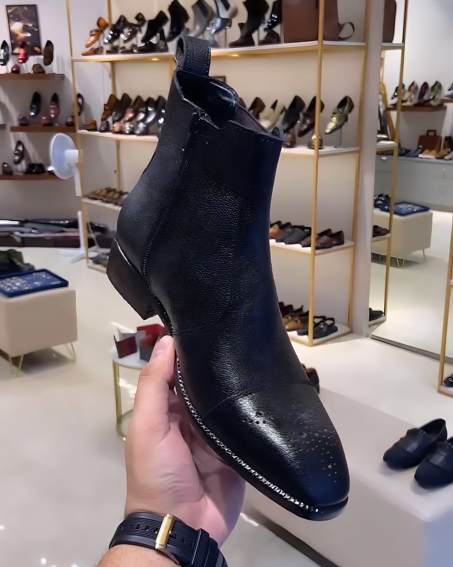 Classic Black Zipper Boots