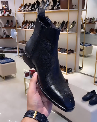 Classic Black Zipper Boots