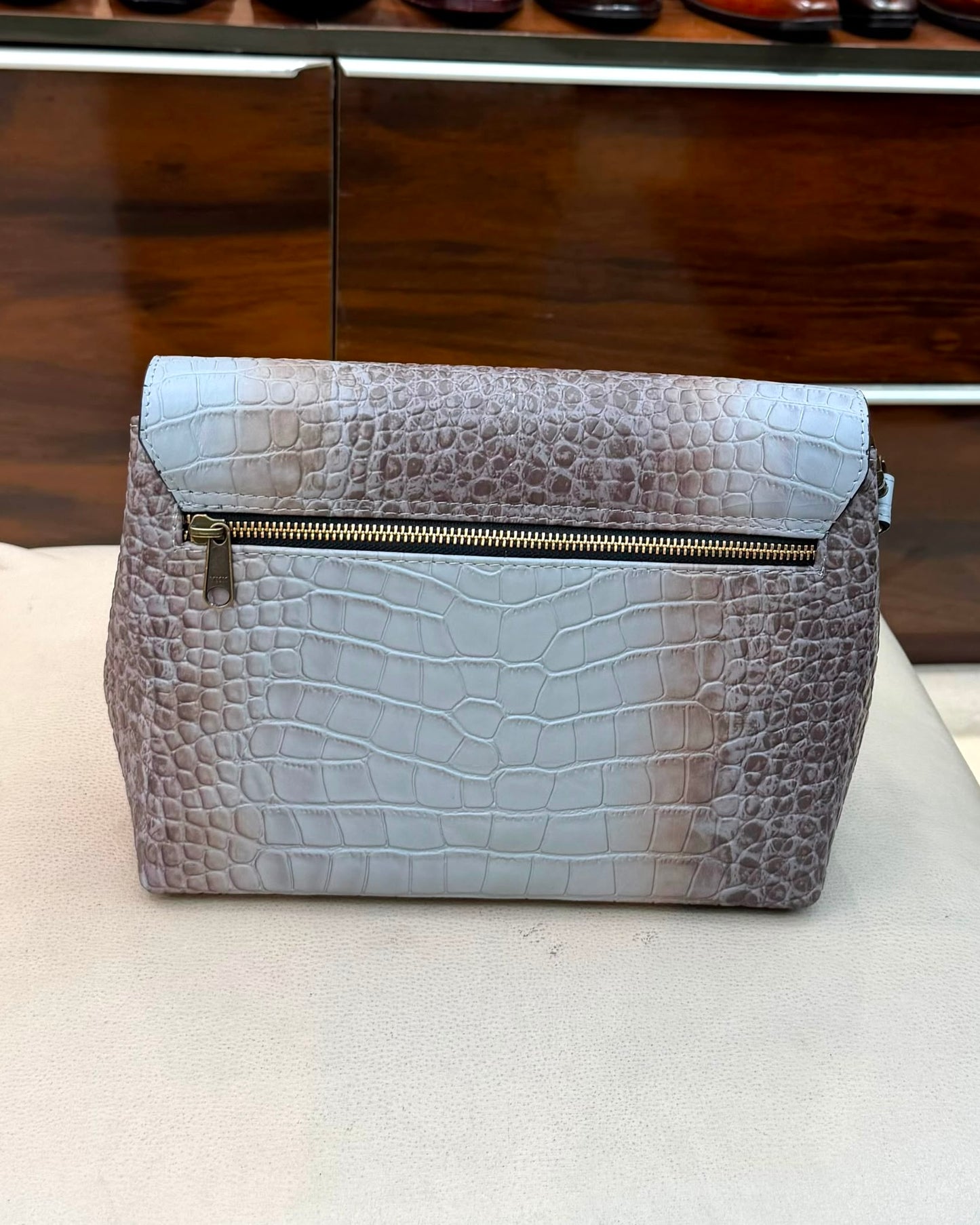 Exotic Himalayan Crocodile Scaled Cross Body Bag