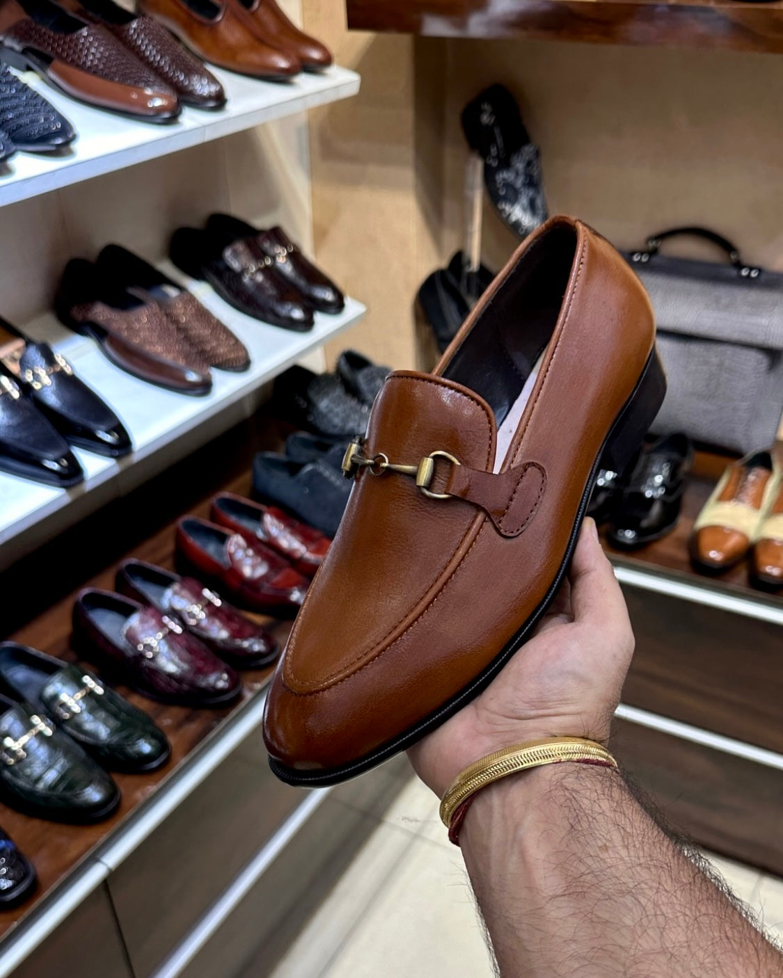 Classic Tan Horsebit Loafers