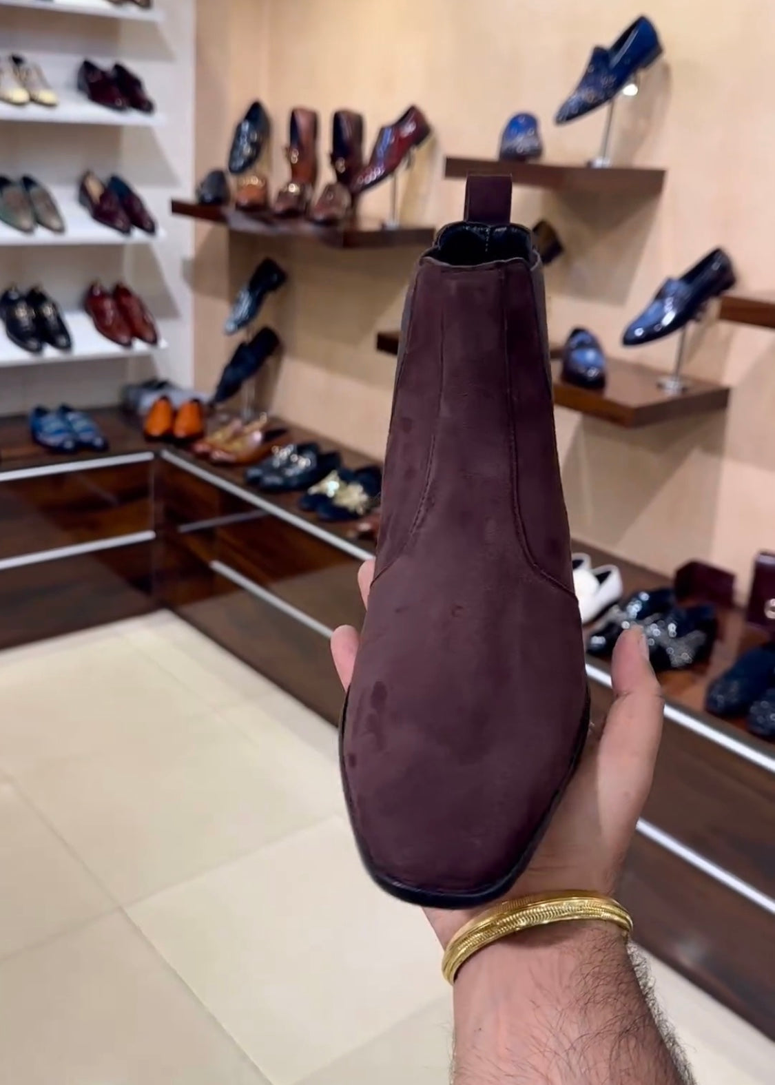 Pure Italian Brown Suede Chelsea Boots