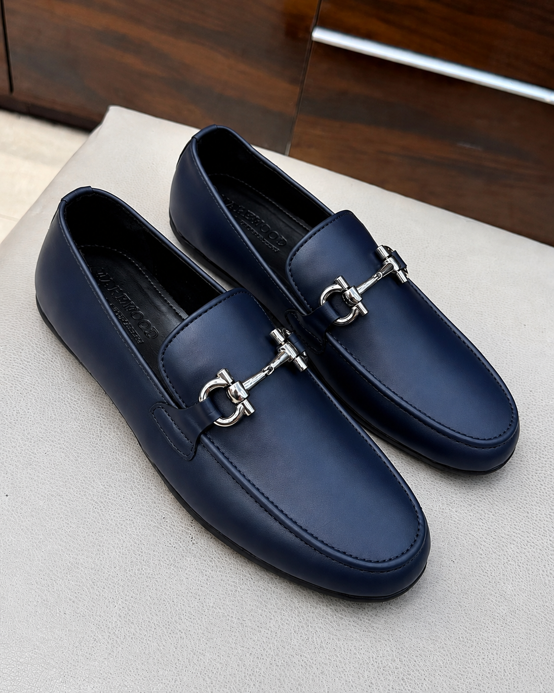 Navy Blue Driving Loafers