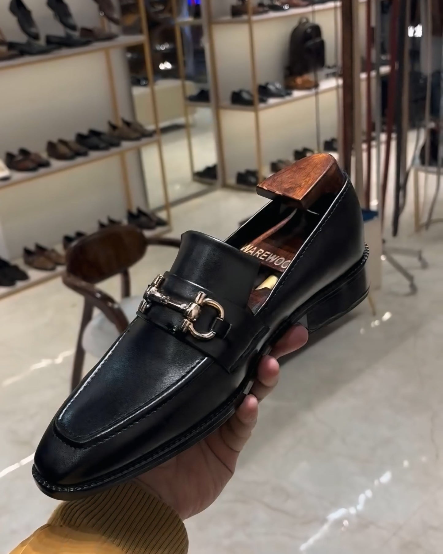 Classic Black Horsebit Loafers