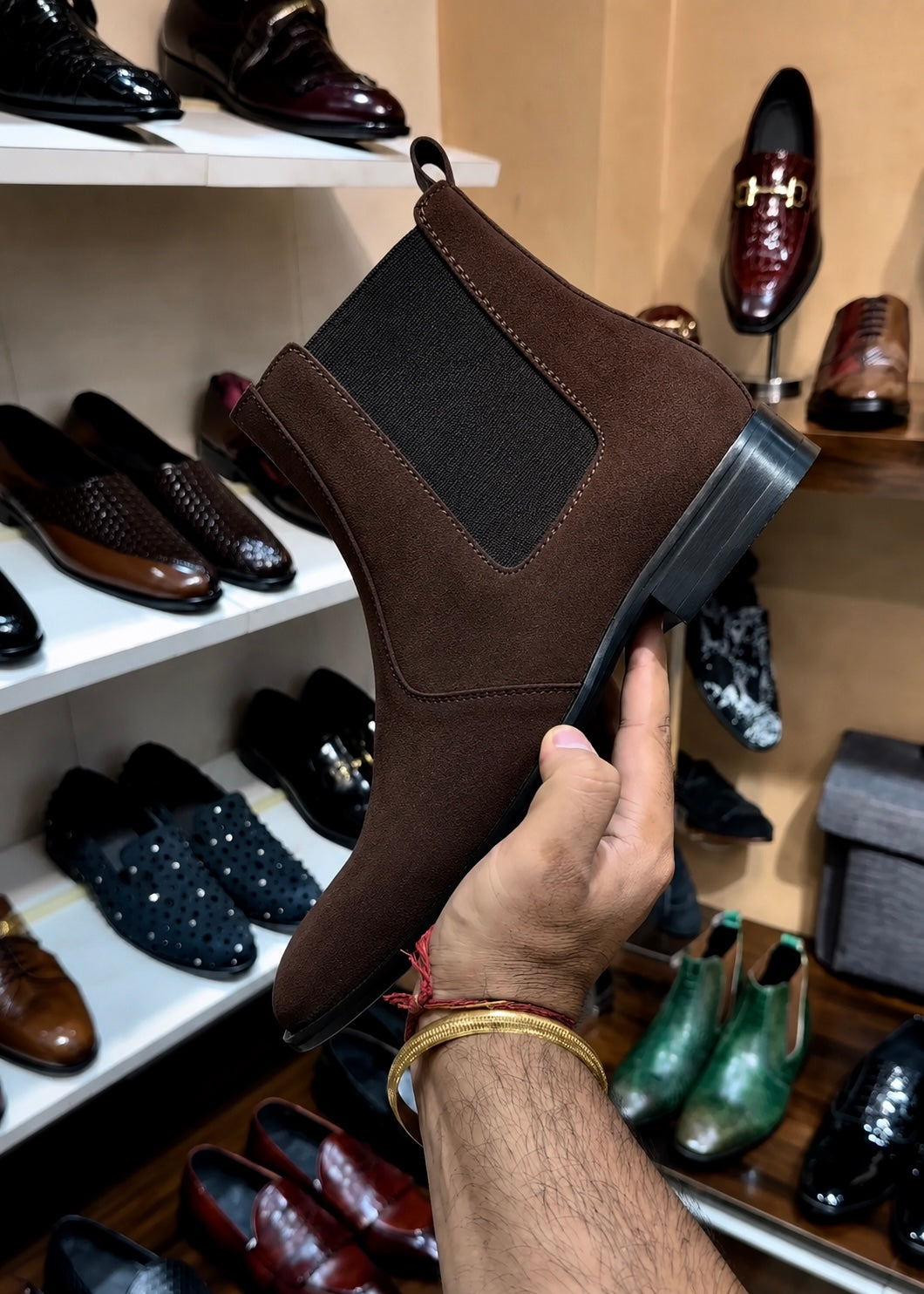Brown Suede Chelsea Boots