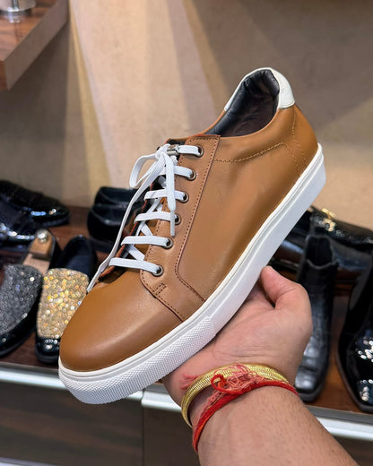 Tan Brown Low-top Sneakers