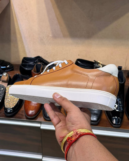 Tan Brown Low-top Sneakers