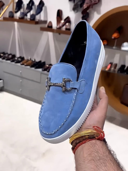 Arctic Blue Suede Sneakers