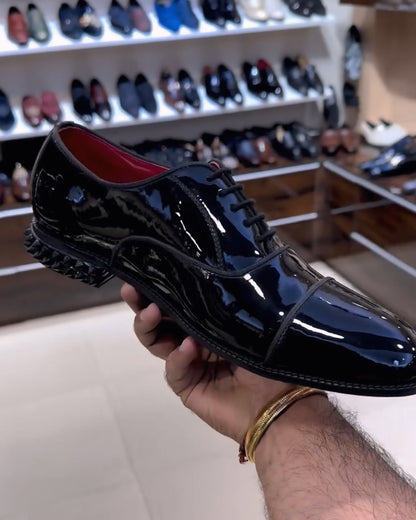 Signature Tux Studded Cap Toe Oxfords with Red Bottoms