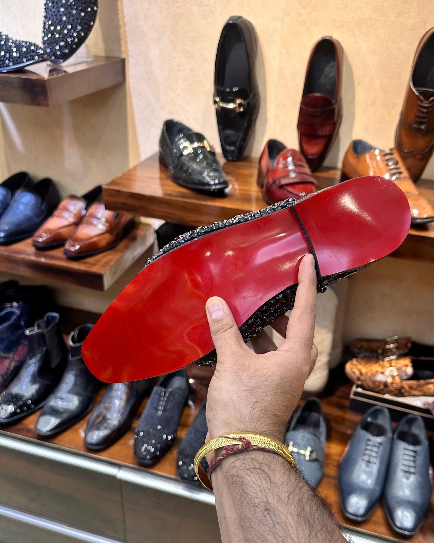 Luxe Edition Diamond Embroidered Red Bottom Oxfords