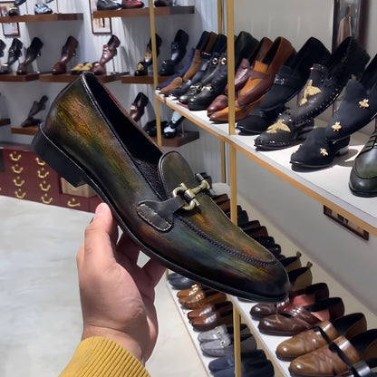 Green Patina Loafers