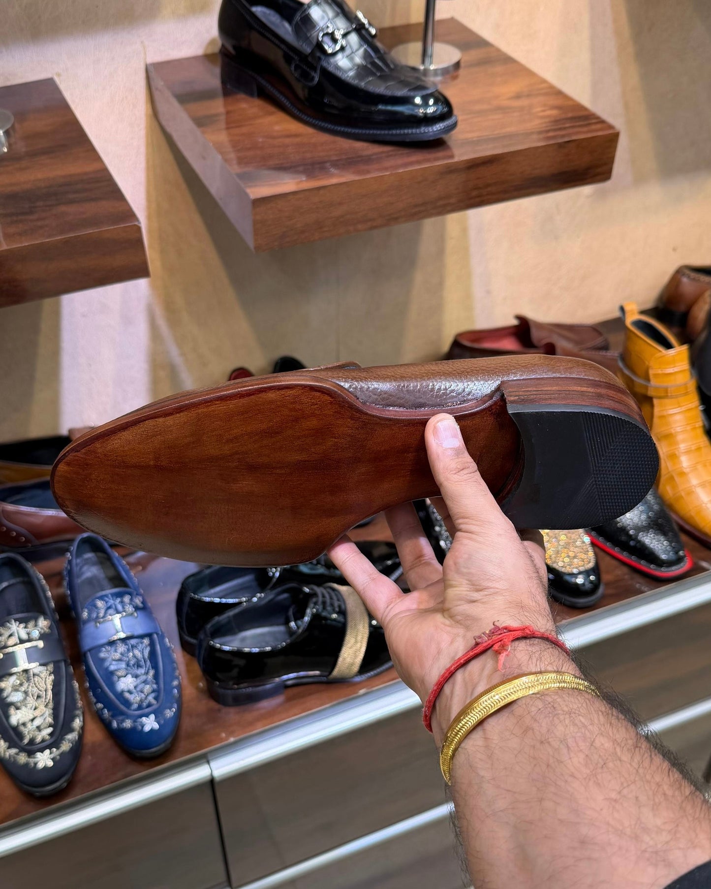 Brown Full Grain Leather Belgian Loafers with 270 Degree Welted Sole