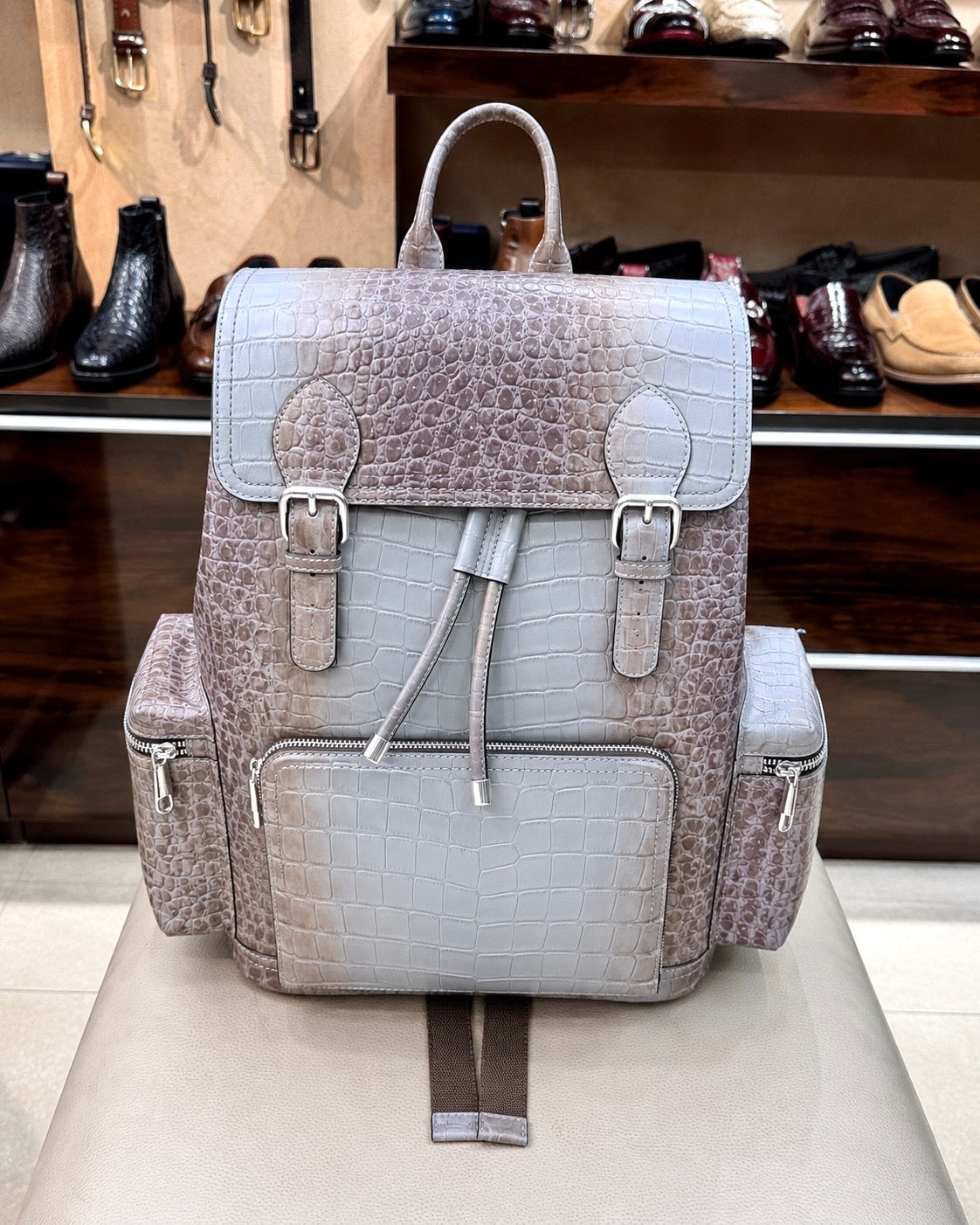 Exotic Himalayan Crocodile Scaled Backpack