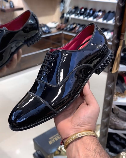 Signature Tux Studded Cap Toe Oxfords with Red Bottoms