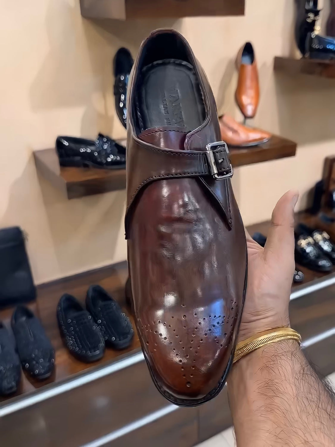 Brown Patina Single Monks