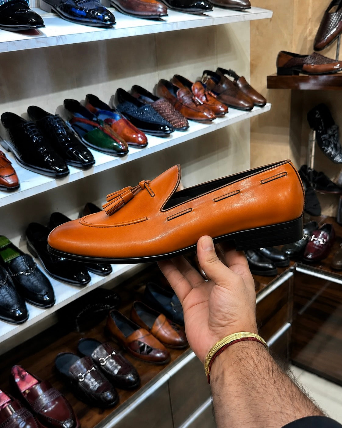 Tan Tassel Loafers