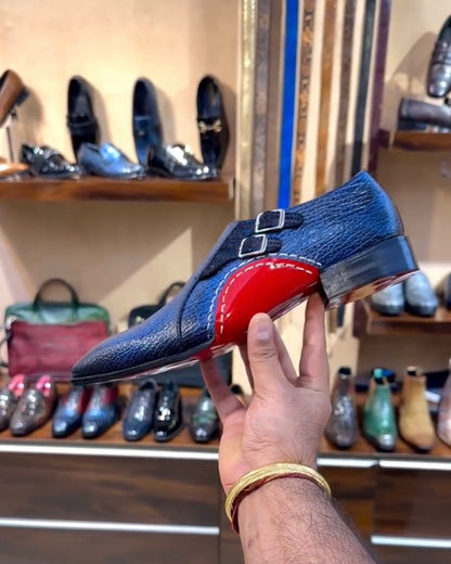 Blue Bison Leather Opanka Monks