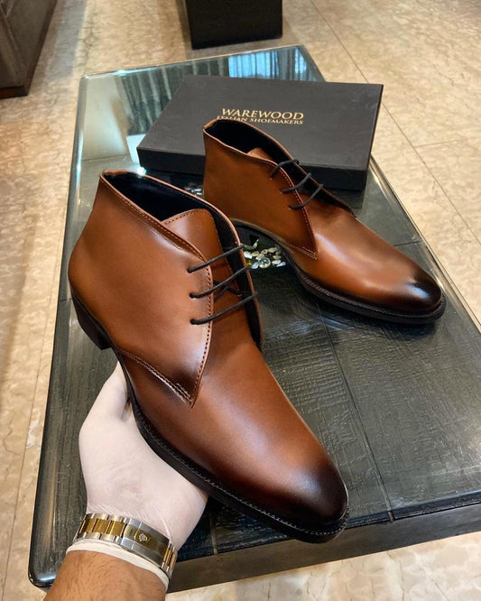 Brown Patina Chukka Boots