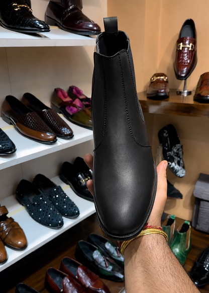Matte Black Chelsea Boots