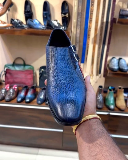 Blue Bison Leather Opanka Monks