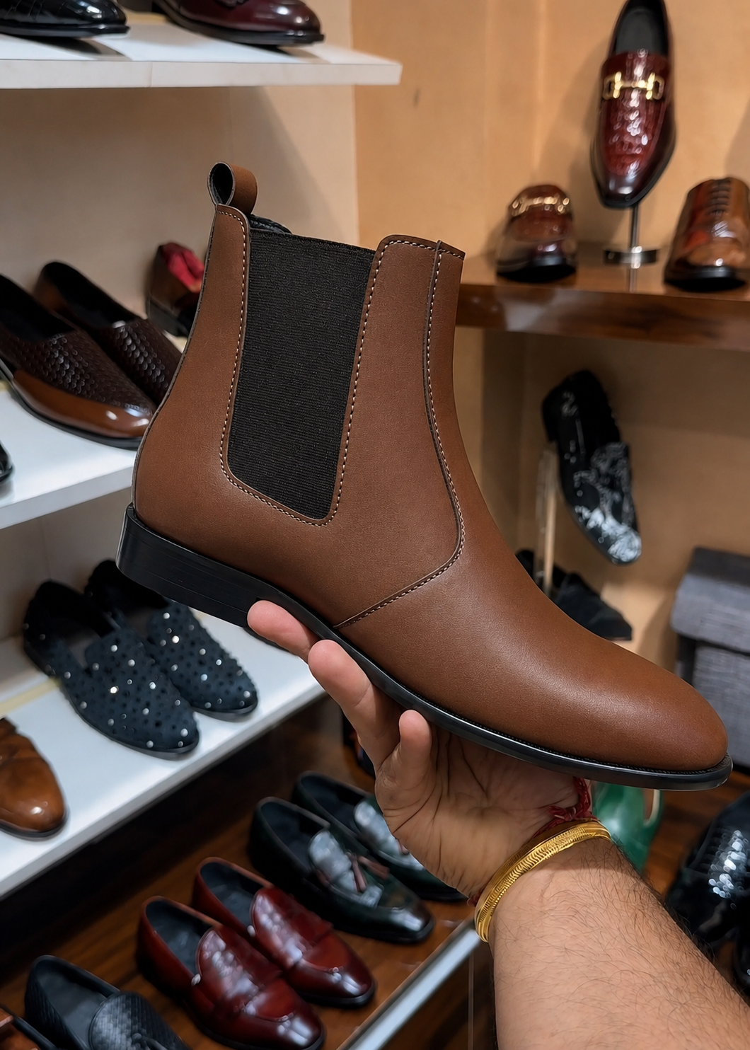 Medium Brown Chelsea Boots