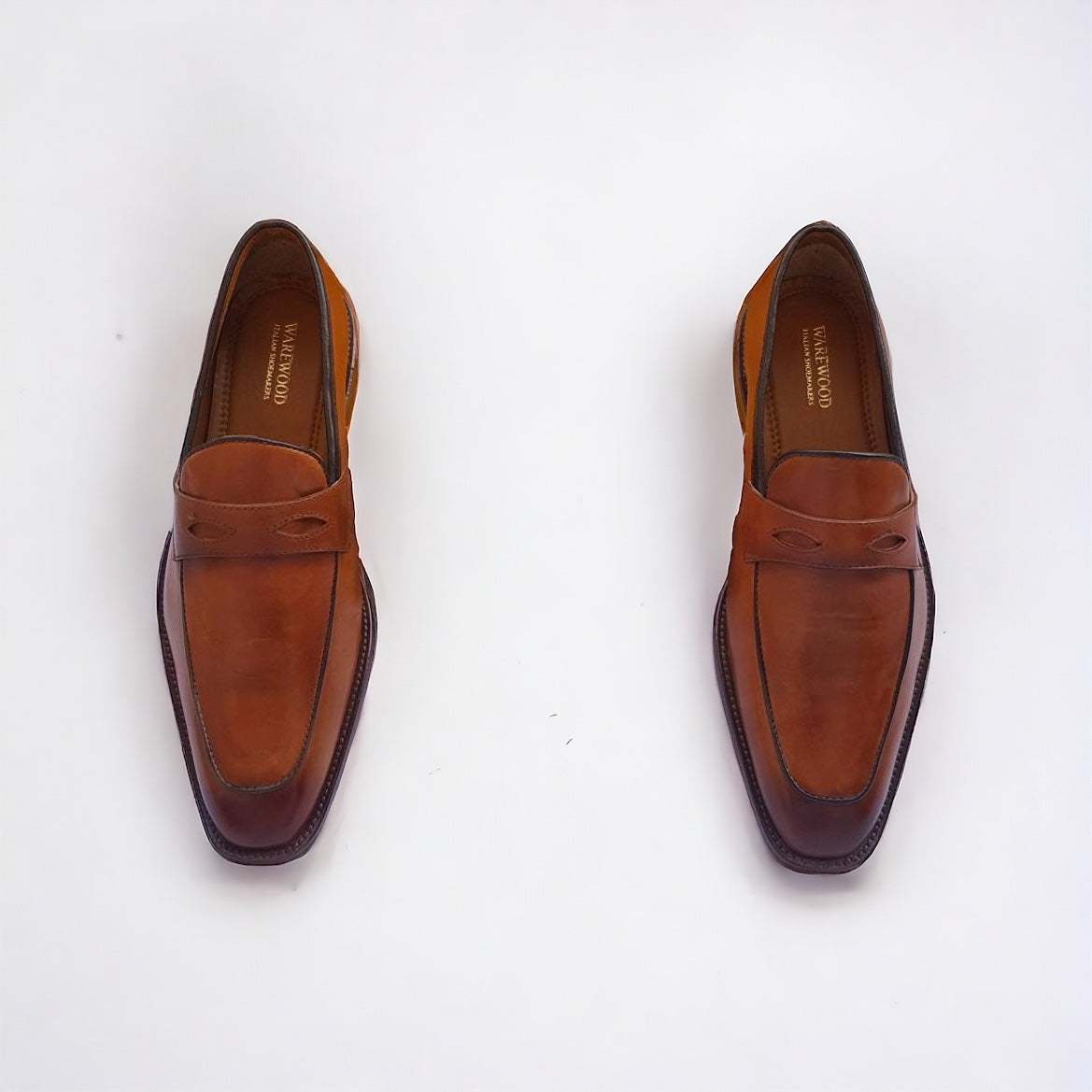 Hand-painted Italian Crust Leather Saddle Moccasins