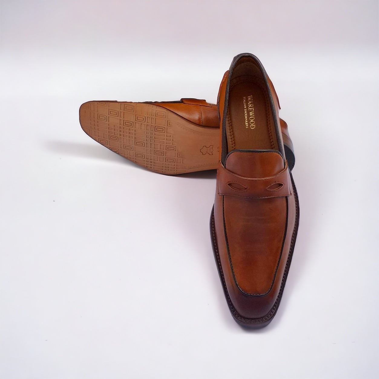 Hand-painted Italian Crust Leather Saddle Moccasins