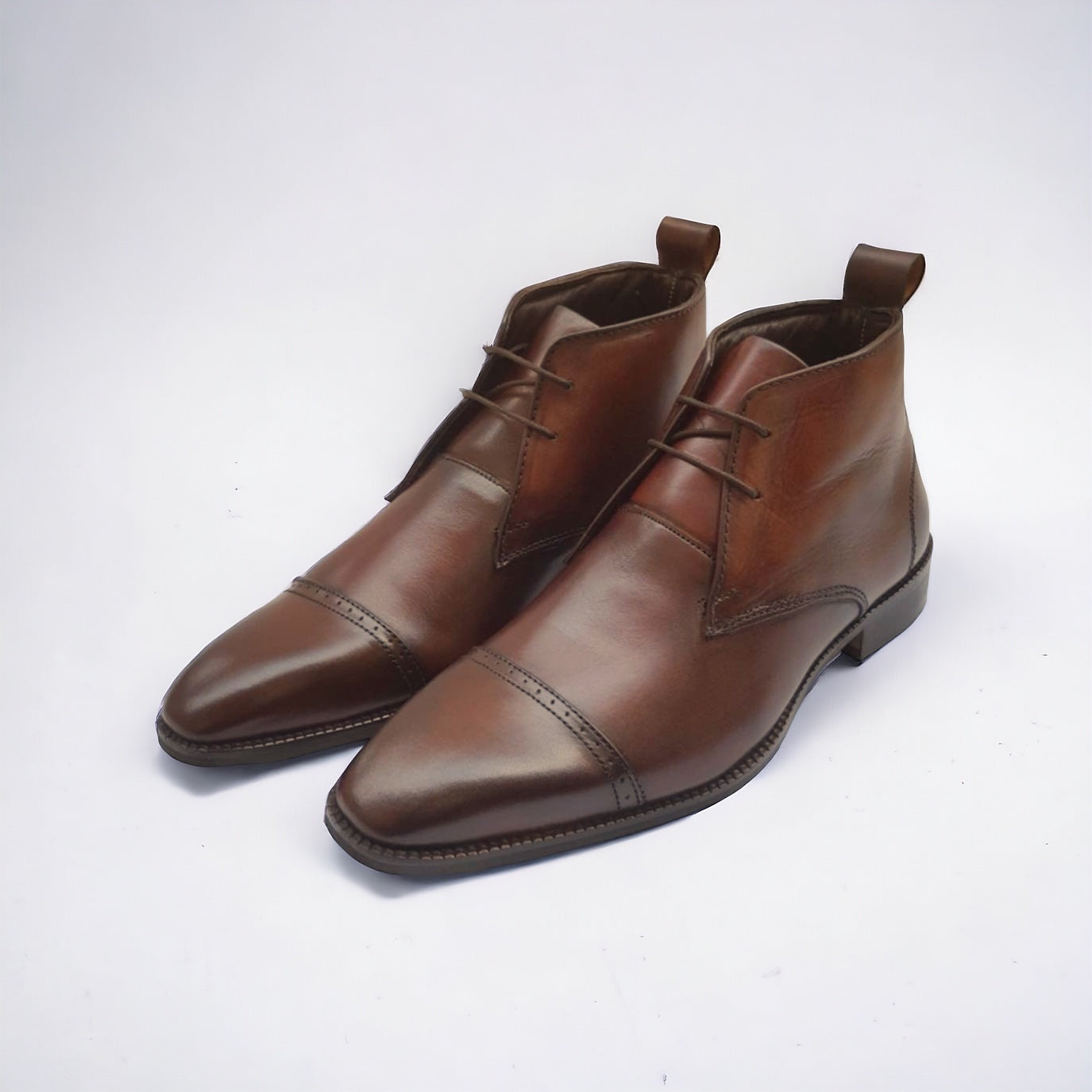 Brown Patina Chukka Boots