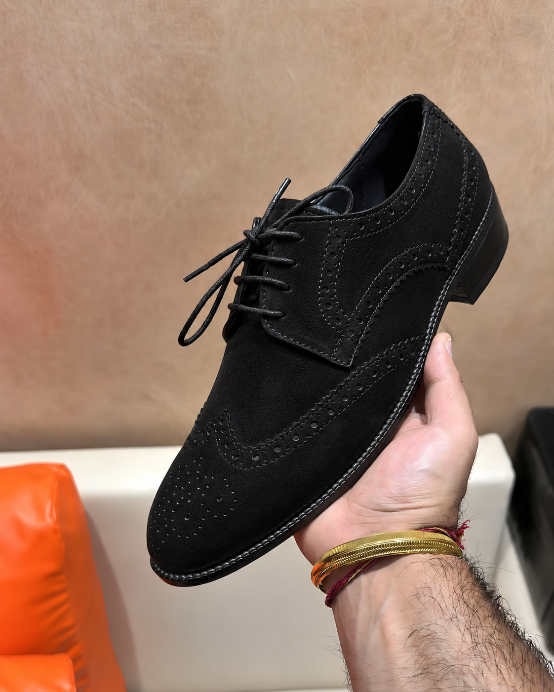 Black Suede Brogues