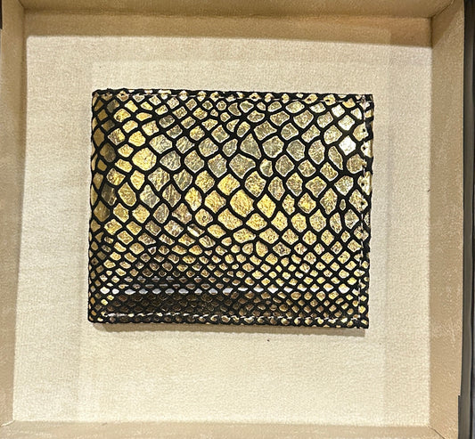 Exotic Snake Foil Leather Wallet