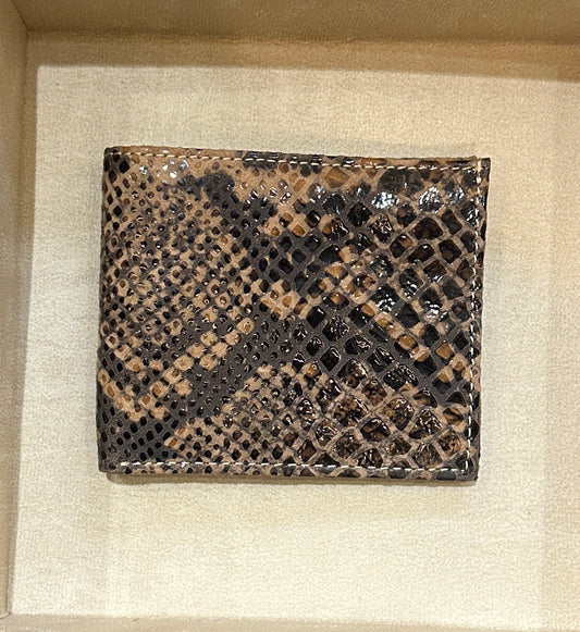 Exotic Snake Foil Leather Wallet