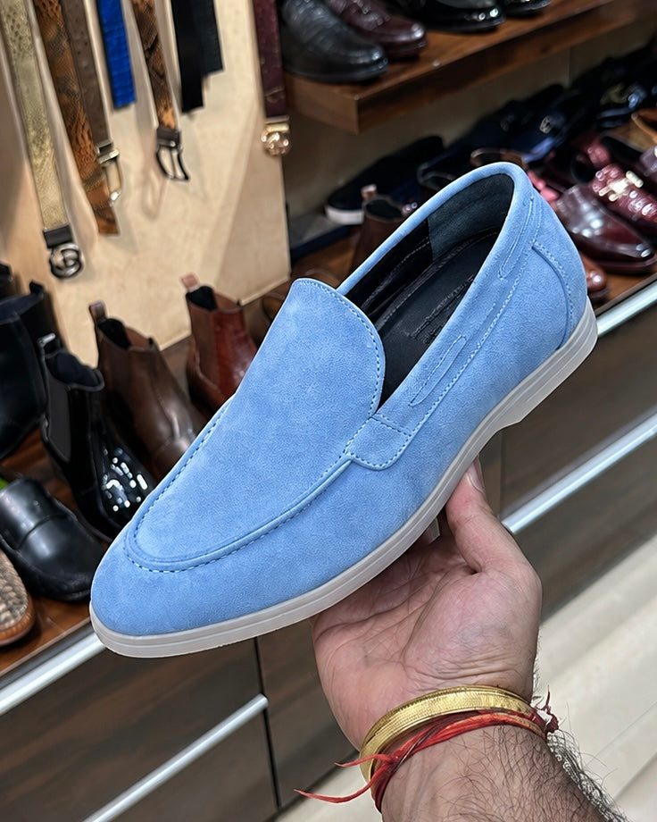 Light blue yacht loafers