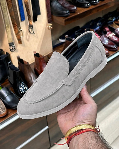 Light grey yacht loafers