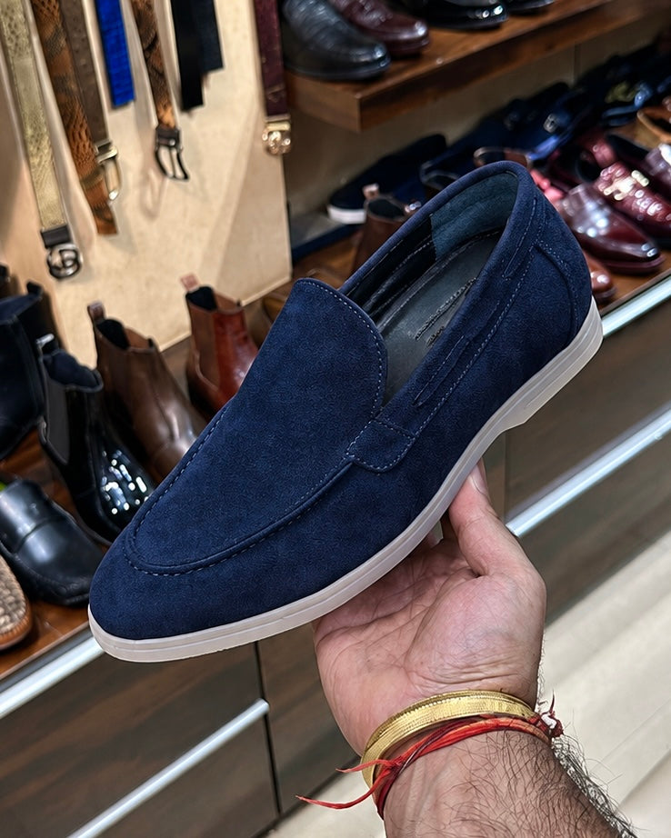 Navy yacht loafers