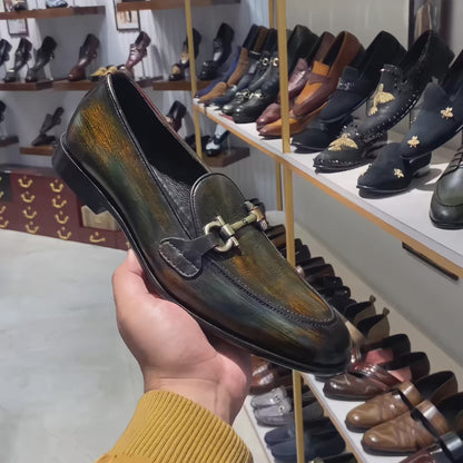 Green Patina Loafers