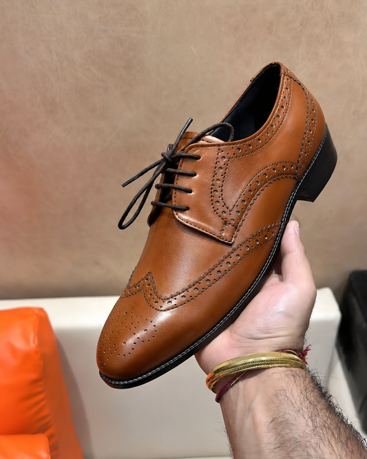 Tan brogues for men