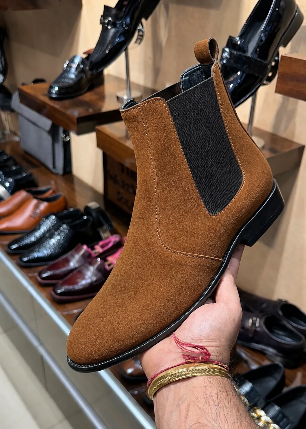 Tobacco Suede Chelsea Boots